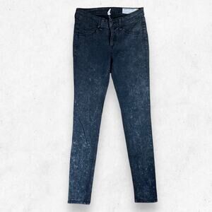 Rag & Bone Jeans Women's Size 25 Legging Washout Black‎ Stretch Denim